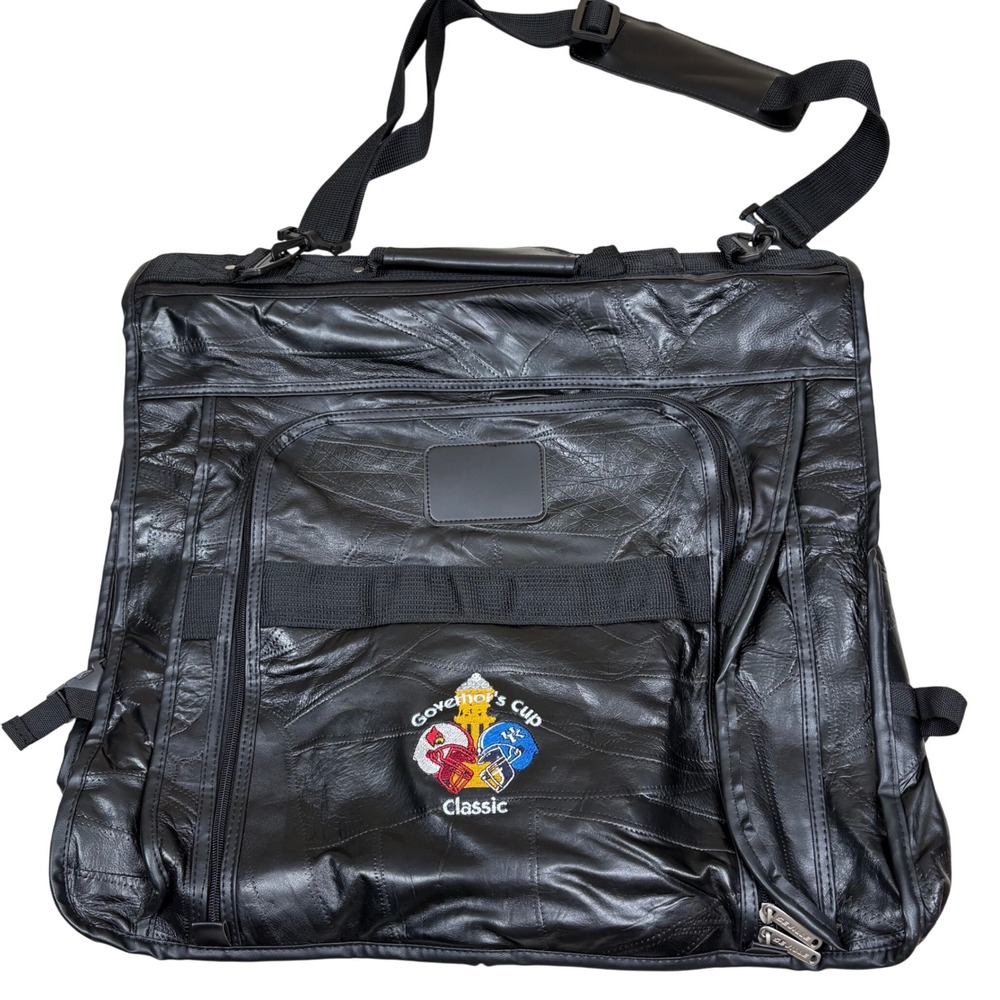 Governor's Cup Classic Garment Bag Black Leather Kentucky Louisville Football